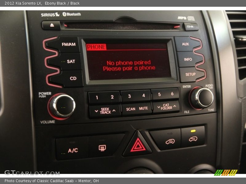 Ebony Black / Black 2012 Kia Sorento LX