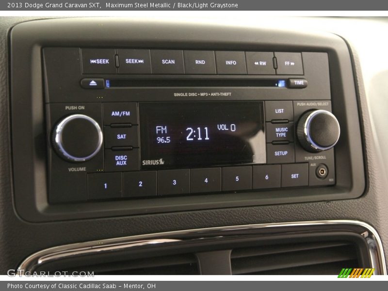 Maximum Steel Metallic / Black/Light Graystone 2013 Dodge Grand Caravan SXT