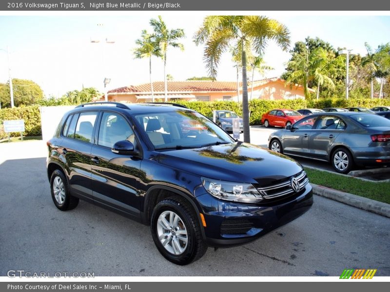 Night Blue Metallic / Beige/Black 2016 Volkswagen Tiguan S