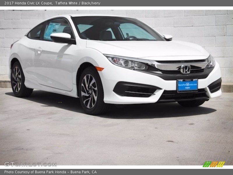 Taffeta White / Black/Ivory 2017 Honda Civic LX Coupe