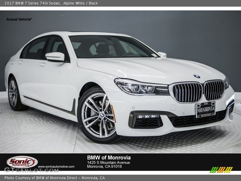 Alpine White / Black 2017 BMW 7 Series 740i Sedan