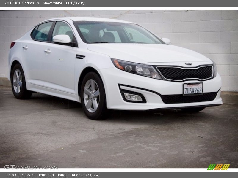 Snow White Pearl / Gray 2015 Kia Optima LX