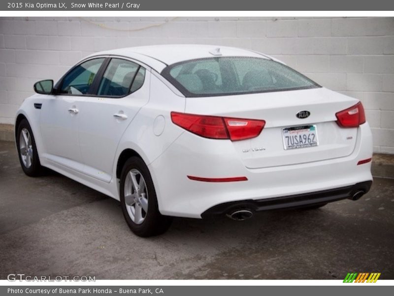 Snow White Pearl / Gray 2015 Kia Optima LX