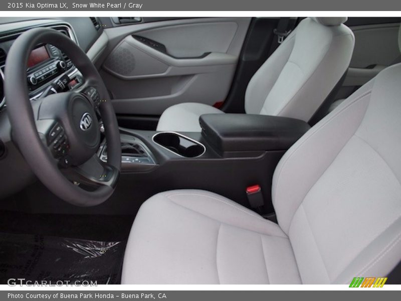 Snow White Pearl / Gray 2015 Kia Optima LX