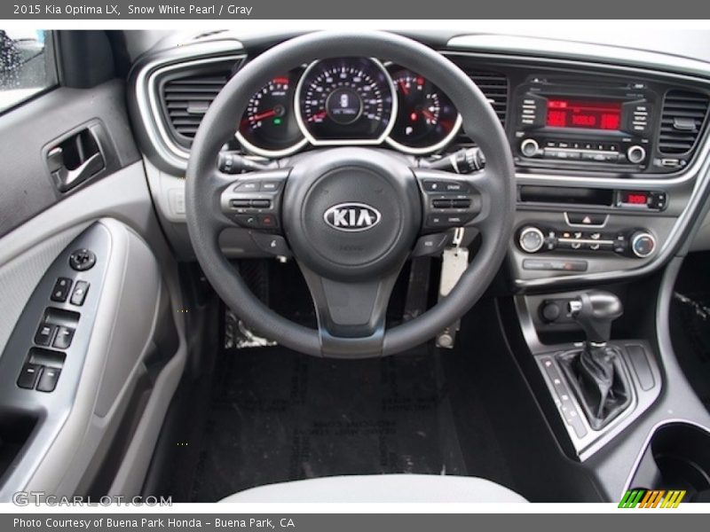 Snow White Pearl / Gray 2015 Kia Optima LX