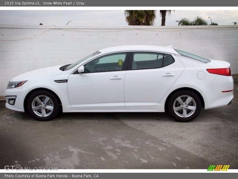 Snow White Pearl / Gray 2015 Kia Optima LX