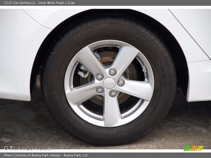Snow White Pearl / Gray 2015 Kia Optima LX