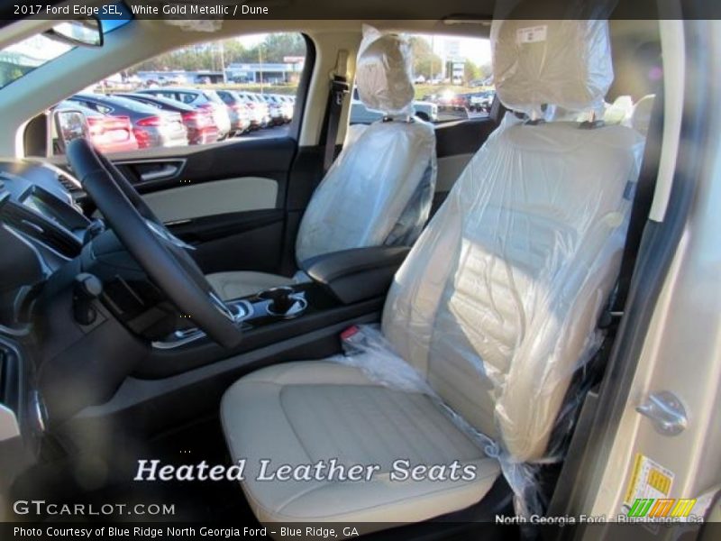 White Gold Metallic / Dune 2017 Ford Edge SEL