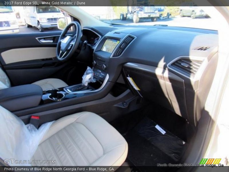 White Gold Metallic / Dune 2017 Ford Edge SEL