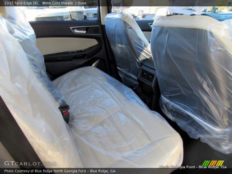 White Gold Metallic / Dune 2017 Ford Edge SEL