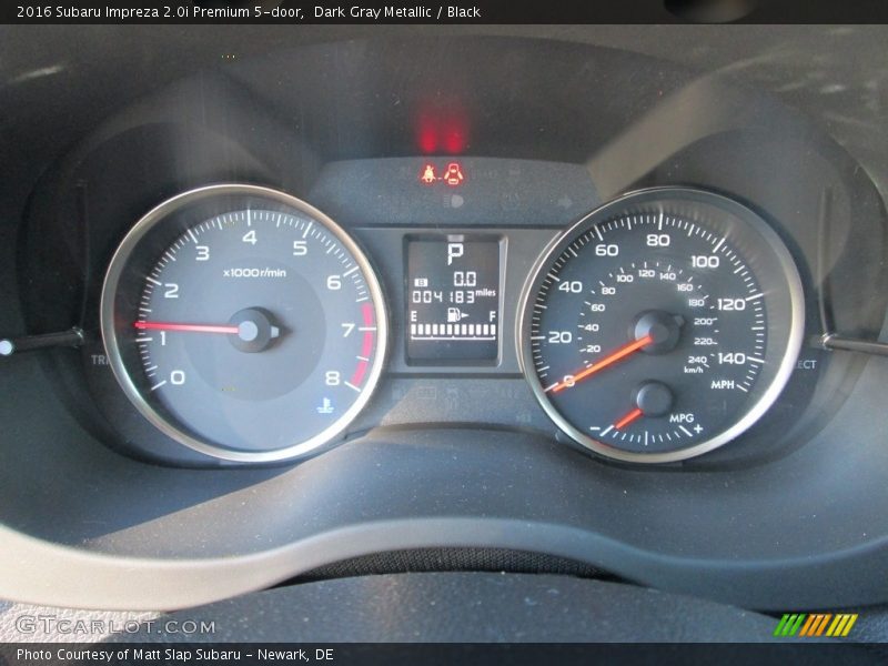 Dark Gray Metallic / Black 2016 Subaru Impreza 2.0i Premium 5-door
