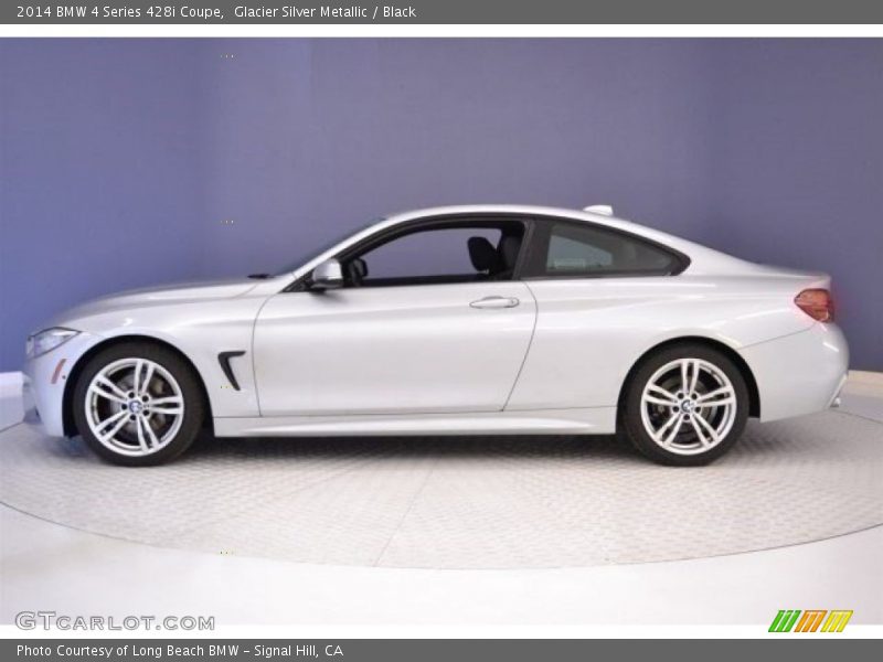 Glacier Silver Metallic / Black 2014 BMW 4 Series 428i Coupe