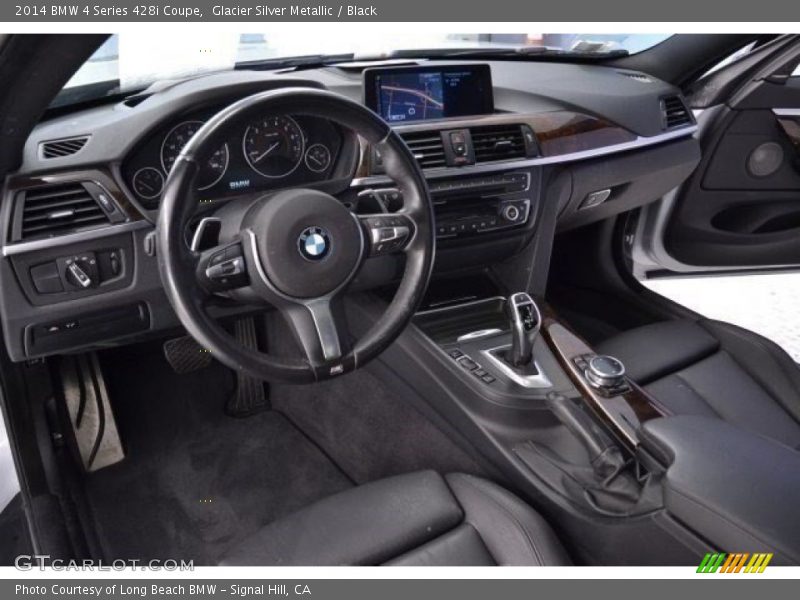 Glacier Silver Metallic / Black 2014 BMW 4 Series 428i Coupe
