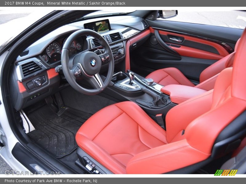 Mineral White Metallic / Sakhir Orange/Black 2017 BMW M4 Coupe