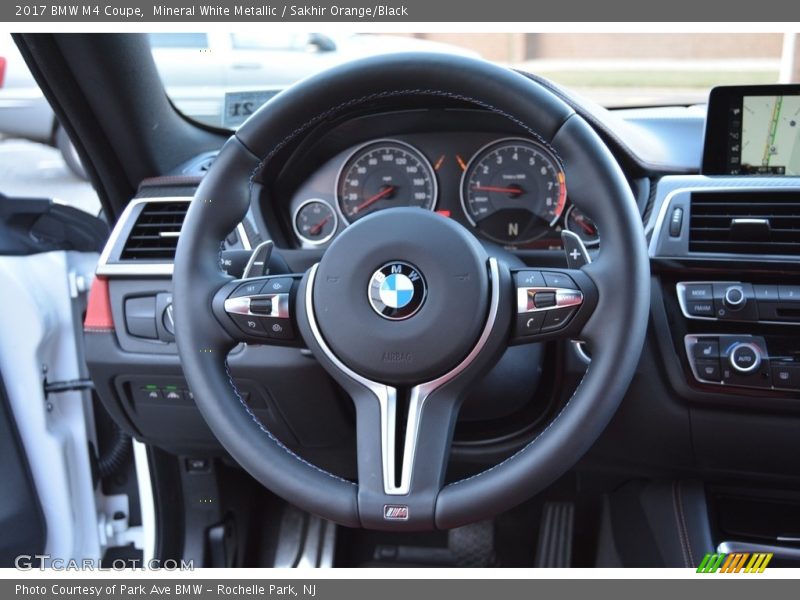 Mineral White Metallic / Sakhir Orange/Black 2017 BMW M4 Coupe