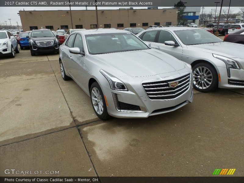 Radiant Silver Metallic / Light Platinum w/Jet Black Accents 2017 Cadillac CTS AWD