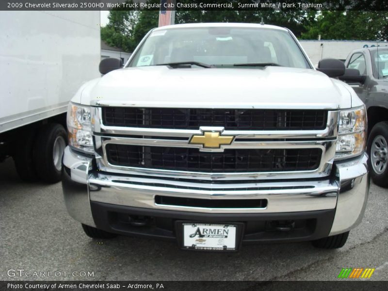 Summit White / Dark Titanium 2009 Chevrolet Silverado 2500HD Work Truck Regular Cab Chassis Commercial