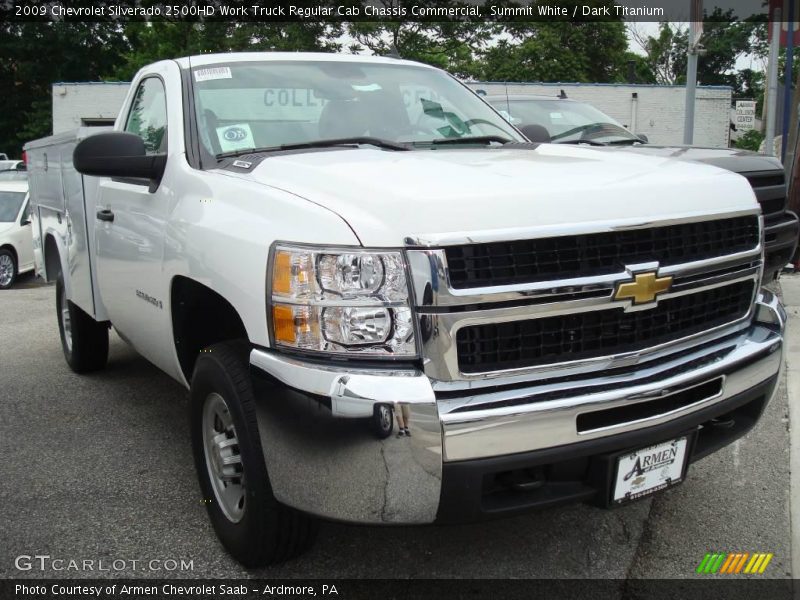 Summit White / Dark Titanium 2009 Chevrolet Silverado 2500HD Work Truck Regular Cab Chassis Commercial