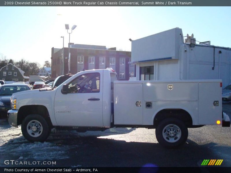 Summit White / Dark Titanium 2009 Chevrolet Silverado 2500HD Work Truck Regular Cab Chassis Commercial