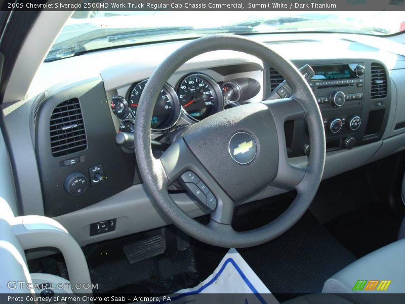 Summit White / Dark Titanium 2009 Chevrolet Silverado 2500HD Work Truck Regular Cab Chassis Commercial