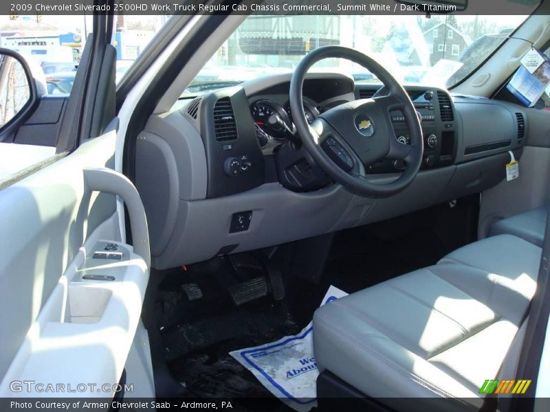 Summit White / Dark Titanium 2009 Chevrolet Silverado 2500HD Work Truck Regular Cab Chassis Commercial