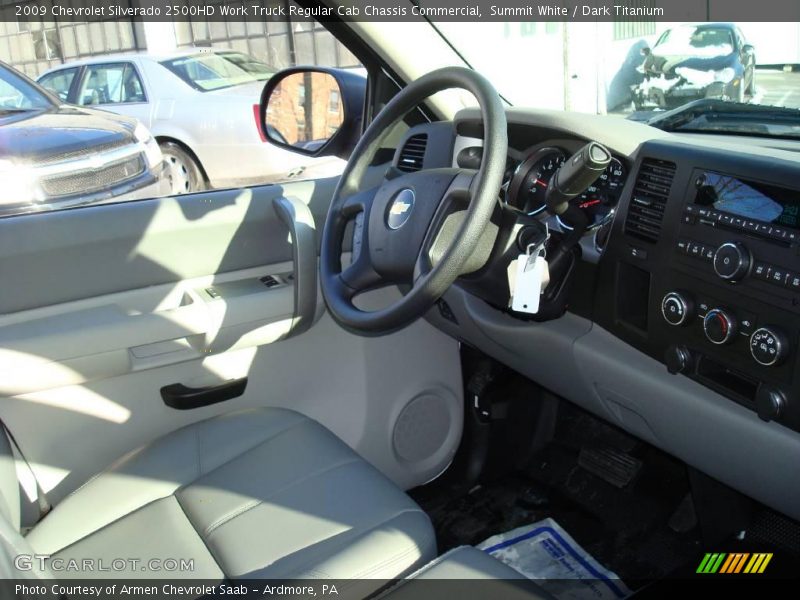 Summit White / Dark Titanium 2009 Chevrolet Silverado 2500HD Work Truck Regular Cab Chassis Commercial