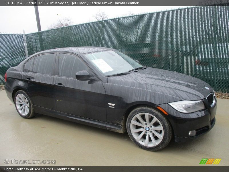 Jet Black / Saddle Brown Dakota Leather 2011 BMW 3 Series 328i xDrive Sedan