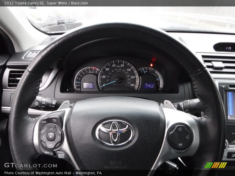 Super White / Black/Ash 2012 Toyota Camry SE