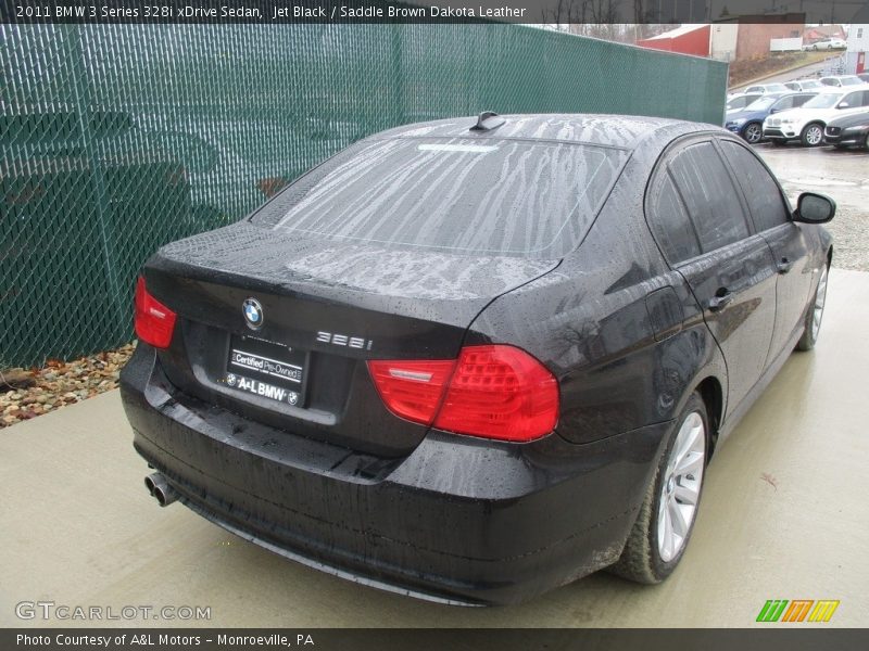 Jet Black / Saddle Brown Dakota Leather 2011 BMW 3 Series 328i xDrive Sedan