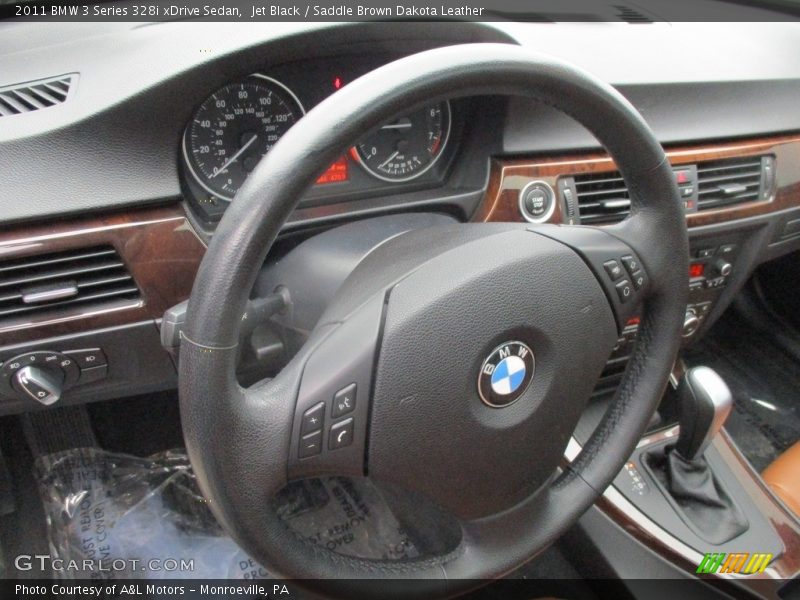Jet Black / Saddle Brown Dakota Leather 2011 BMW 3 Series 328i xDrive Sedan