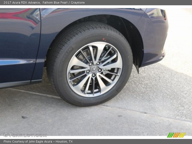 Fathom Blue Pearl / Graystone 2017 Acura RDX Advance