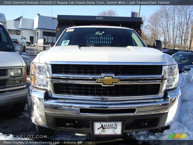 Summit White / Light Titanium/Dark Titanium 2009 Chevrolet Silverado 3500HD LT Regular Cab Chassis Dump Truck