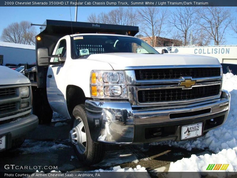 Summit White / Light Titanium/Dark Titanium 2009 Chevrolet Silverado 3500HD LT Regular Cab Chassis Dump Truck