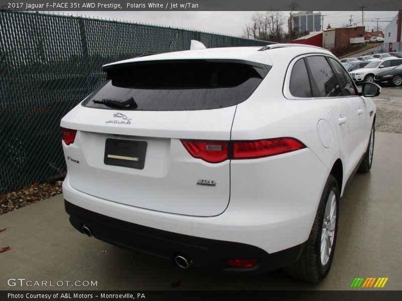 Polaris White / Jet w/Tan 2017 Jaguar F-PACE 35t AWD Prestige