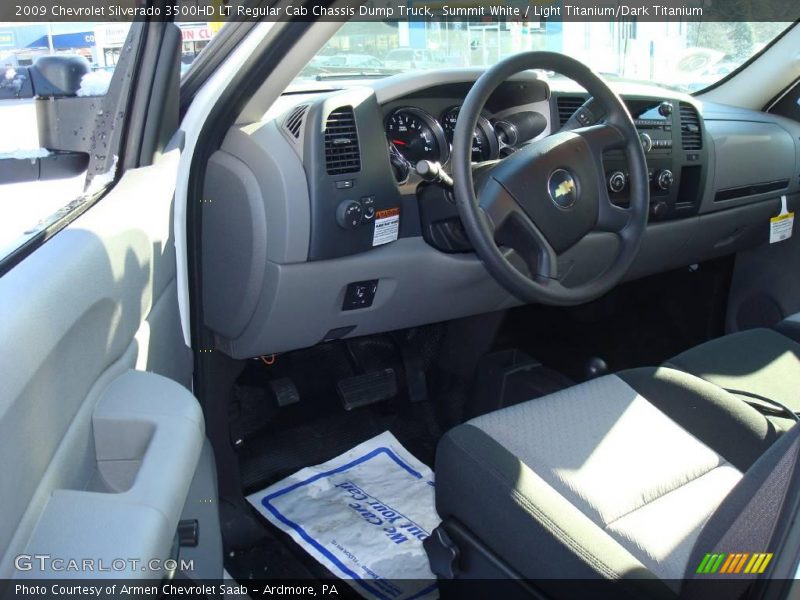 Summit White / Light Titanium/Dark Titanium 2009 Chevrolet Silverado 3500HD LT Regular Cab Chassis Dump Truck