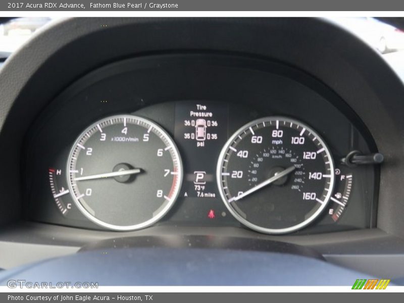 Fathom Blue Pearl / Graystone 2017 Acura RDX Advance