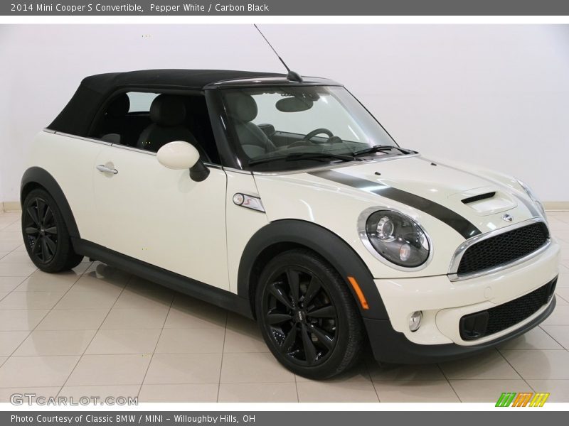 Pepper White / Carbon Black 2014 Mini Cooper S Convertible