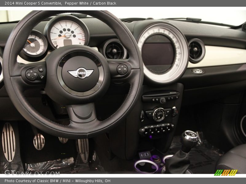 Pepper White / Carbon Black 2014 Mini Cooper S Convertible