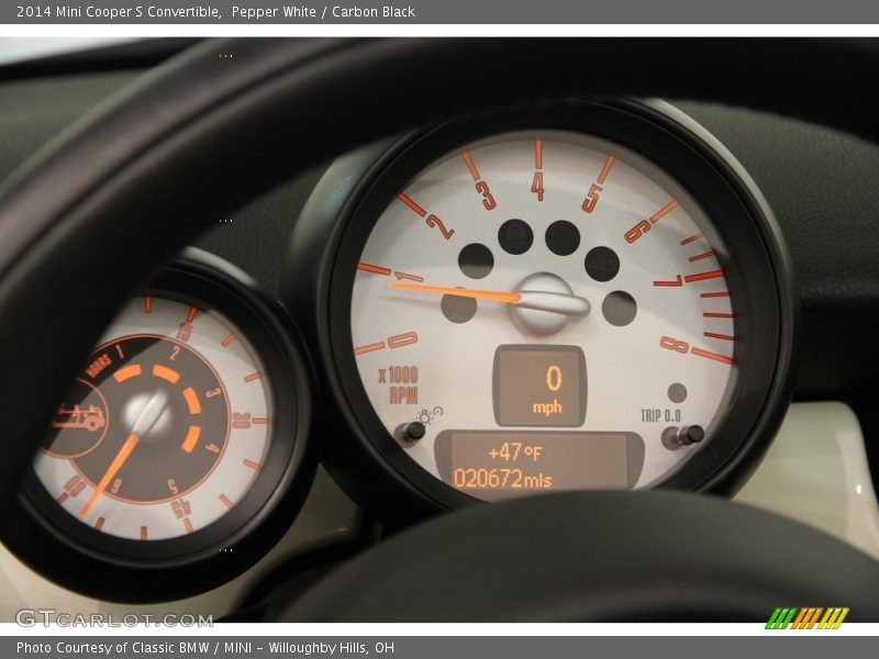 Pepper White / Carbon Black 2014 Mini Cooper S Convertible