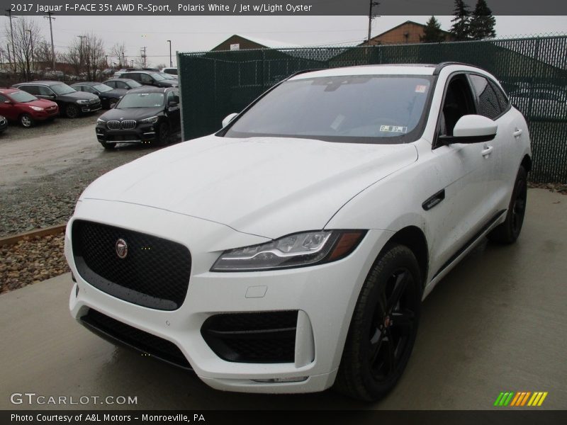 Polaris White / Jet w/Light Oyster 2017 Jaguar F-PACE 35t AWD R-Sport