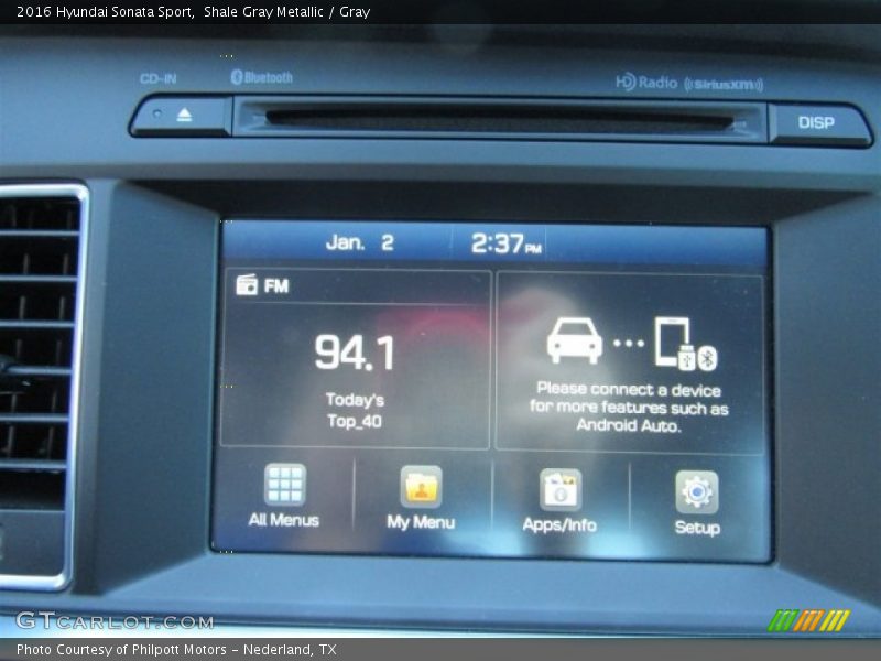 Shale Gray Metallic / Gray 2016 Hyundai Sonata Sport