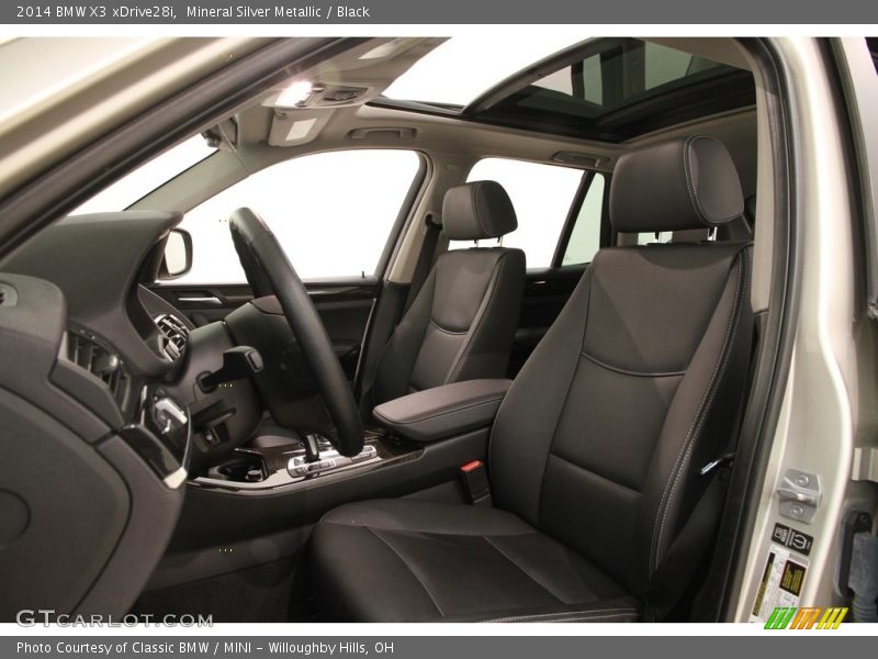 Mineral Silver Metallic / Black 2014 BMW X3 xDrive28i