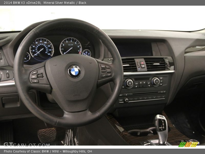 Mineral Silver Metallic / Black 2014 BMW X3 xDrive28i