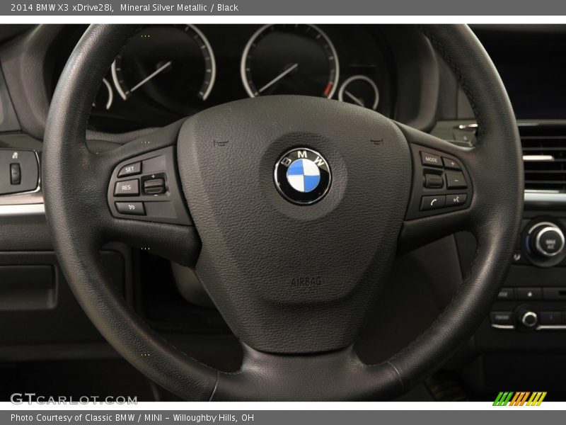 Mineral Silver Metallic / Black 2014 BMW X3 xDrive28i