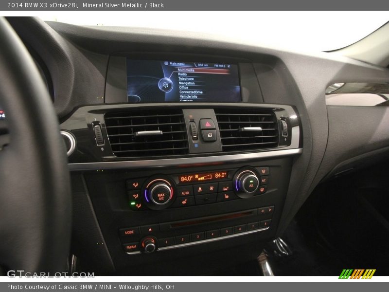Mineral Silver Metallic / Black 2014 BMW X3 xDrive28i