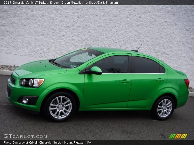 Dragon Green Metallic / Jet Black/Dark Titanium 2015 Chevrolet Sonic LT Sedan
