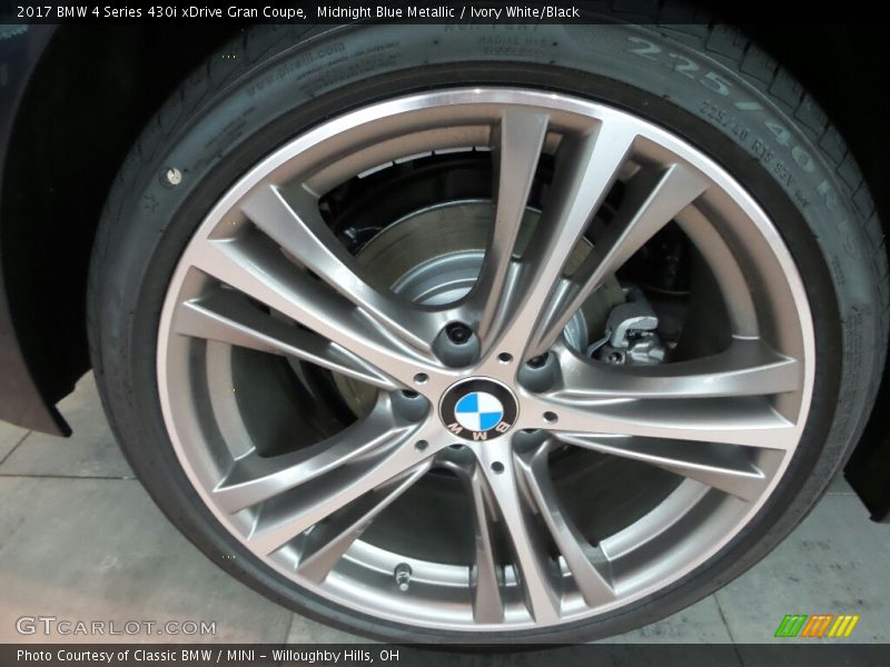 Midnight Blue Metallic / Ivory White/Black 2017 BMW 4 Series 430i xDrive Gran Coupe
