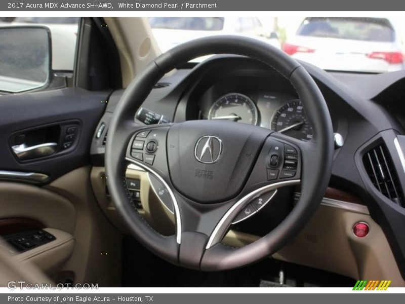 White Diamond Pearl / Parchment 2017 Acura MDX Advance SH-AWD