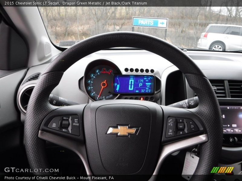 Dragon Green Metallic / Jet Black/Dark Titanium 2015 Chevrolet Sonic LT Sedan