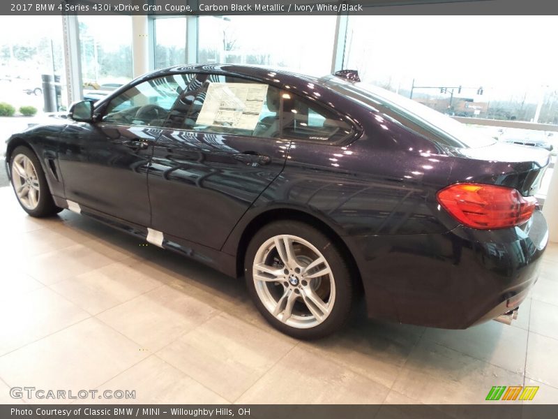 Carbon Black Metallic / Ivory White/Black 2017 BMW 4 Series 430i xDrive Gran Coupe